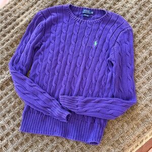 Polo by Ralph Lauren Vibrant Purple Crewneck Sweater